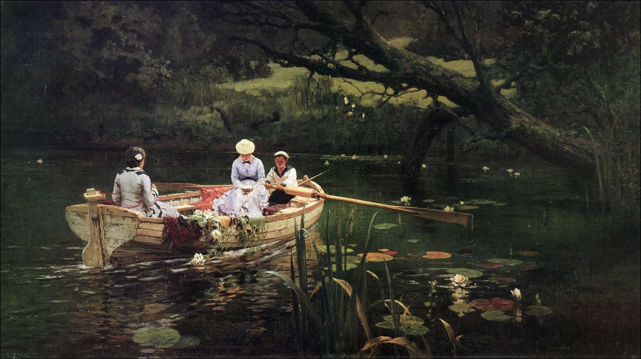 На лодке. Абрамцево. 1880