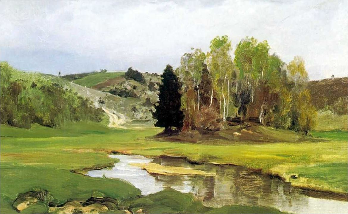 Речка Свинка близ Алексина. 1900