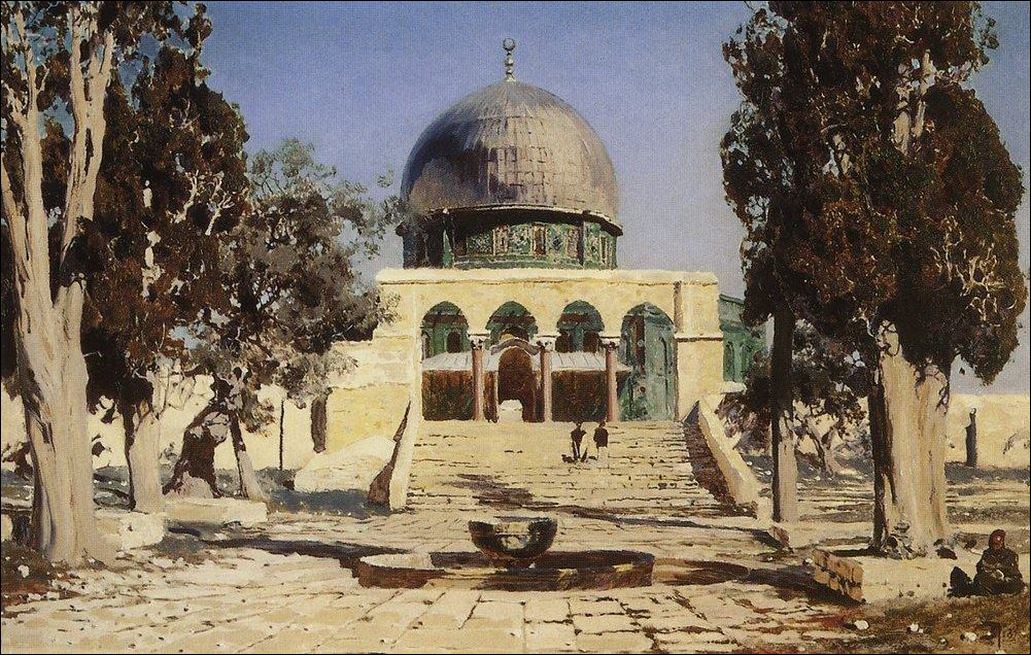 Харам Эш-Шериф - площадь, где находился древний иерусалимский храм. 1882