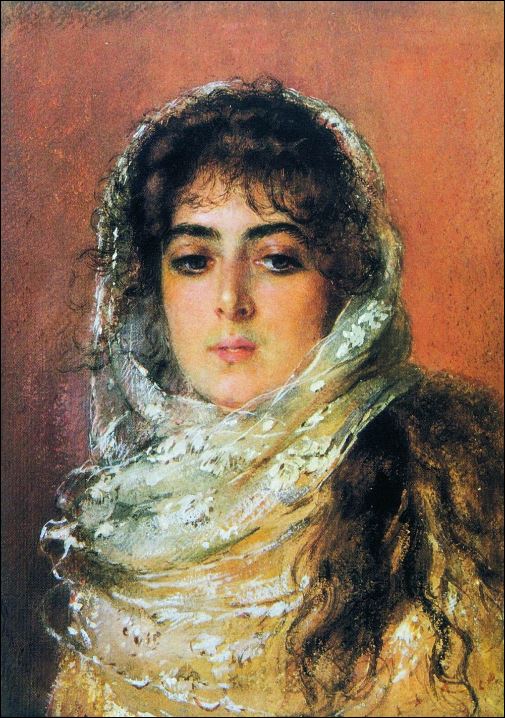 Жена художника Ю.П.Маковская. 1887