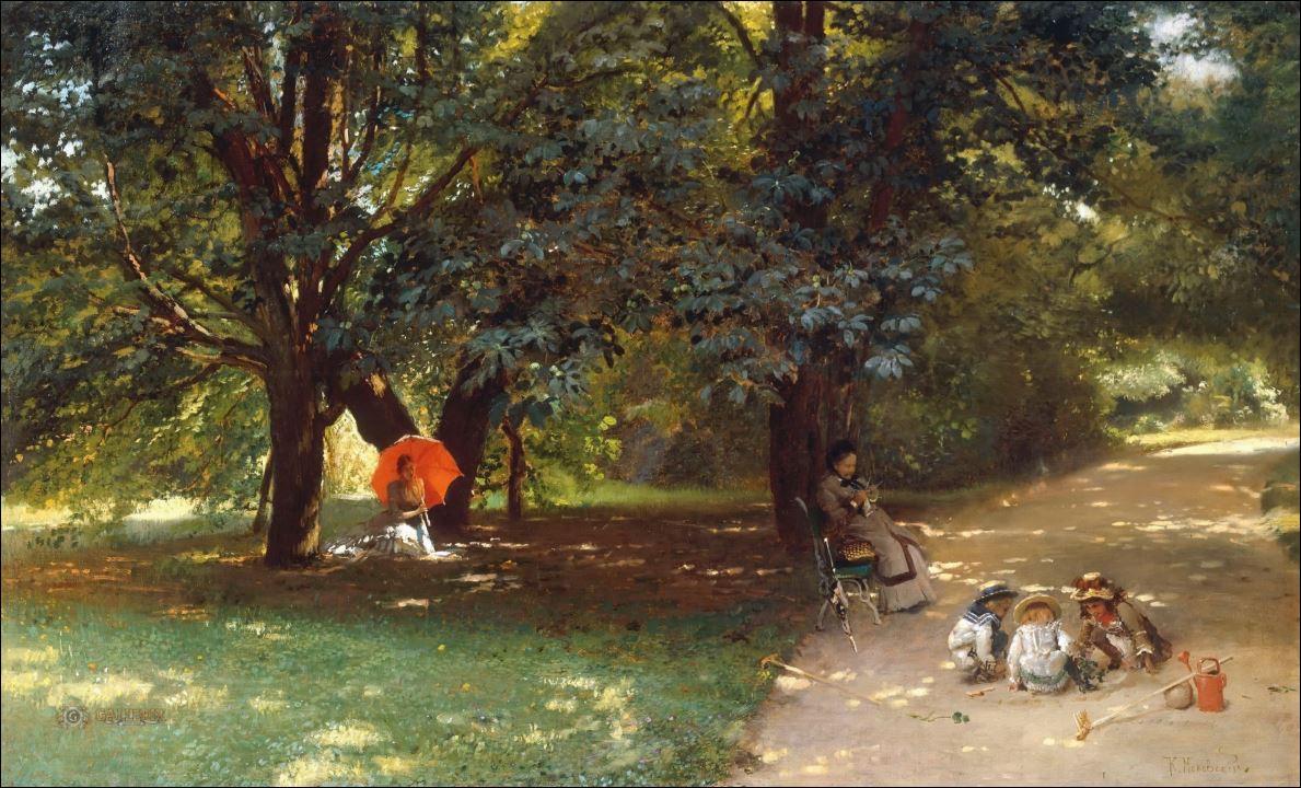 На прогулке. 1881