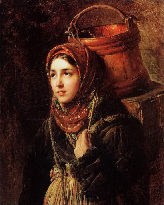 Репродукция картины 'Селёдочница. 1867' Маковский Константин Егорович. Купить