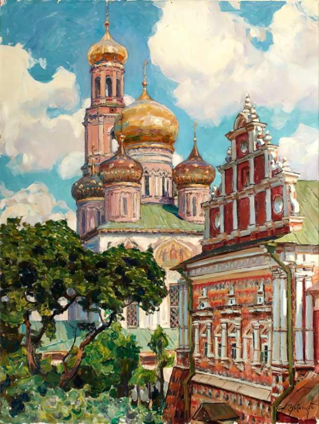 Симонов монастырь. Облака и золотые купола. 1927