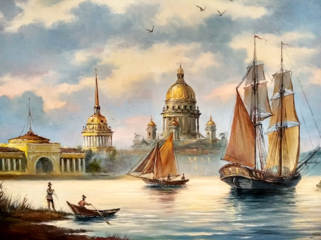 Петербург Старинный. Вид на Адмиралтейство, Алые паруса