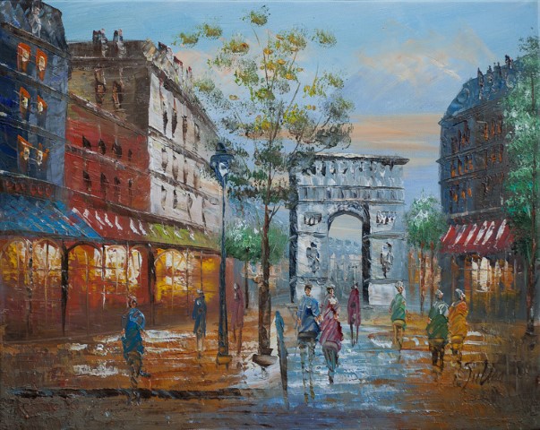 Репродукция картины 'Триумфальная арка. Париж' Джулиен Авелин. Купить