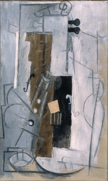 Репродукция картины 'Кларнет и скрипка' Пикассо Пабло. Купить