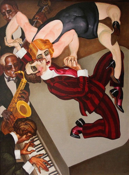 Репродукция картины 'Танго на рояле' Мачадо Хуарес. Купить