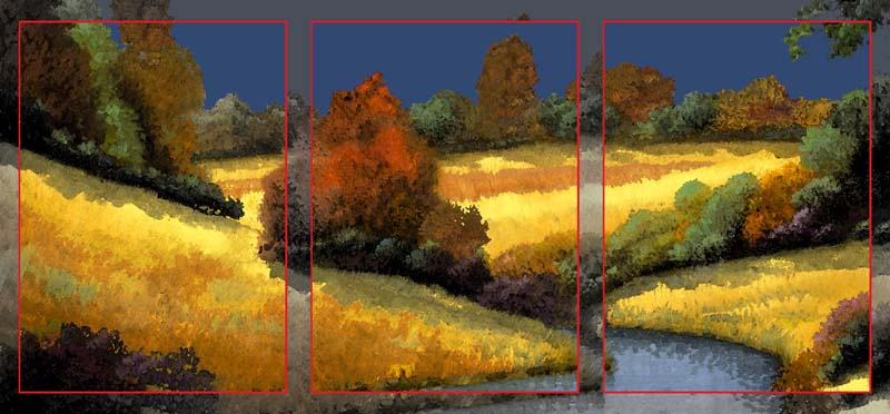 Репродукция картины 'Осень II(триптих)' Борелли Гвидо. Купить