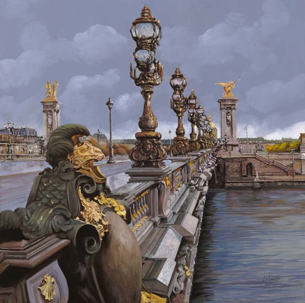 Репродукция картины 'На мосту' Борелли Гвидо. Купить