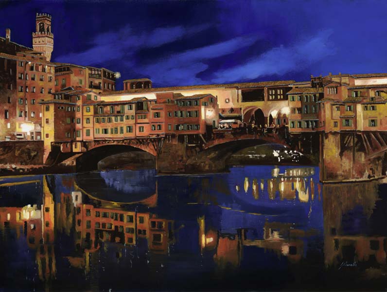 Репродукция картины 'Венеция.Ночь' Борелли Гвидо. Купить