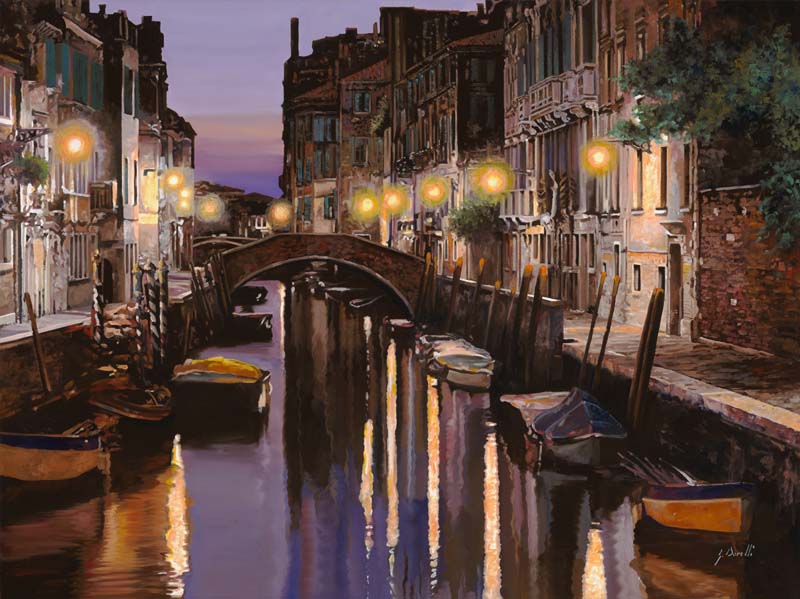 Репродукция картины 'Венеция.Вечер' Борелли Гвидо. Купить