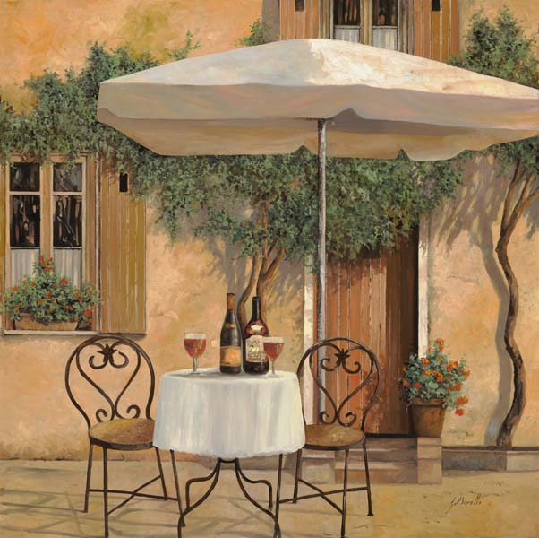 Репродукция картины 'За бутылочкой красного вина' Борелли Гвидо. Купить