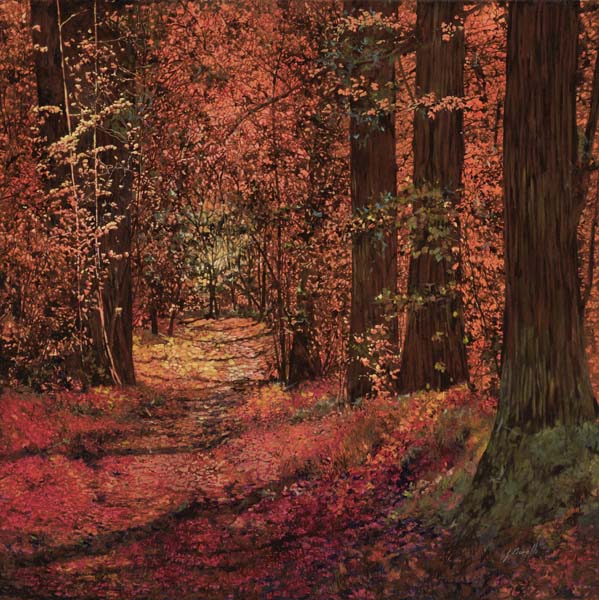Репродукция картины 'Осенний лес' Борелли Гвидо. Купить