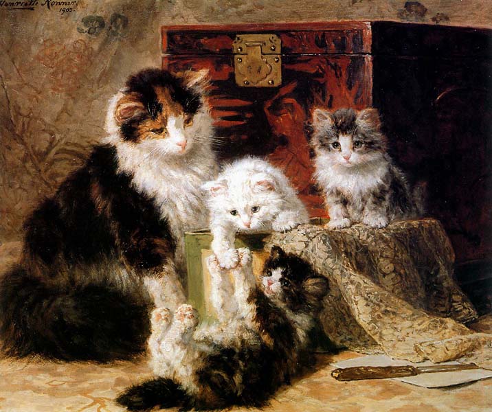Кошка с котятами II