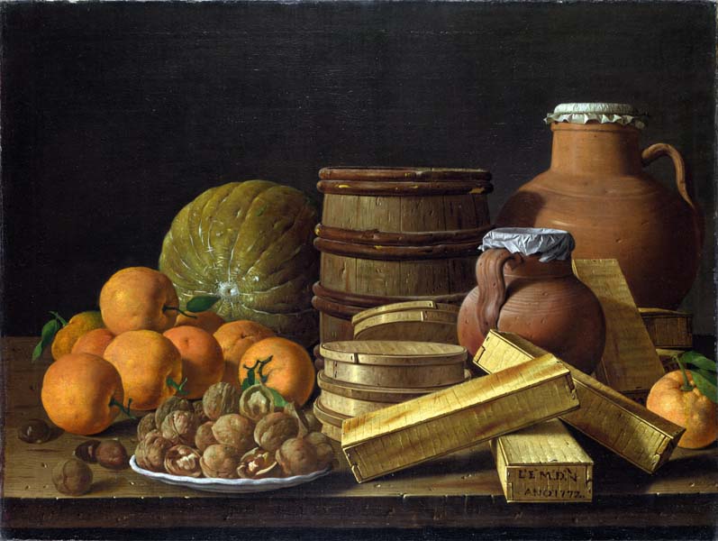 Натюрморт с апельсинами и грецкими орехами