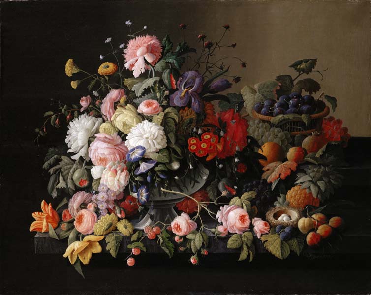 Репродукция картины 'Цветы и фрукты' Розен Северин. Купить