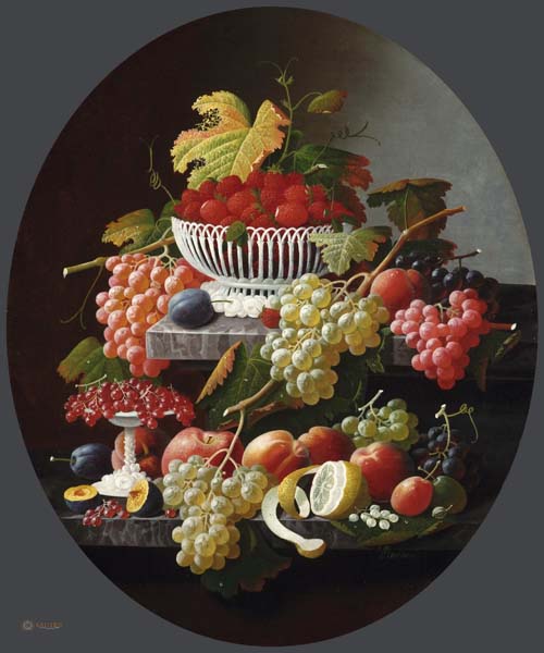 Репродукция картины 'Натюрморт с фруктами IX' Розен Северин. Купить